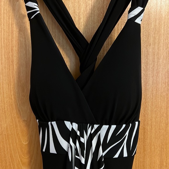 XOXO black dress with zebra print detail, size S - Picture 4 of 6